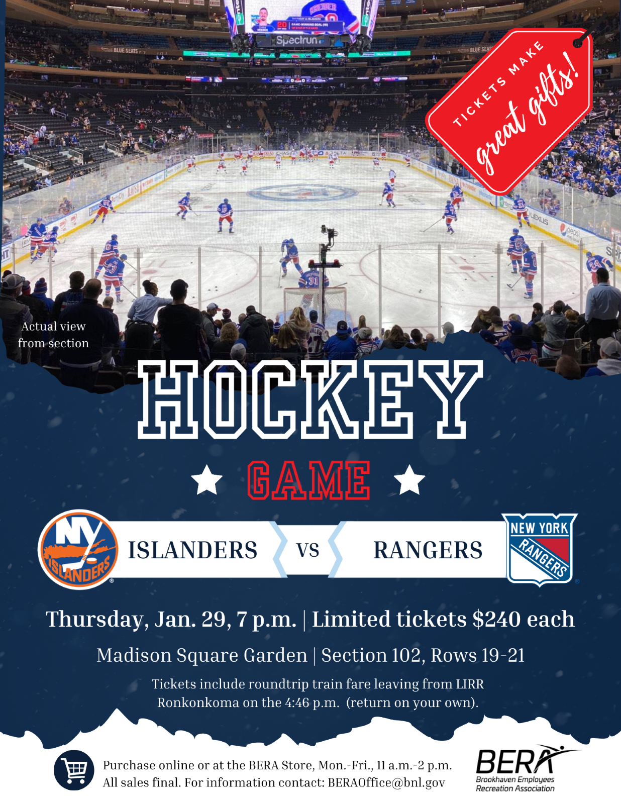 Islanders VS Rangers at MSG