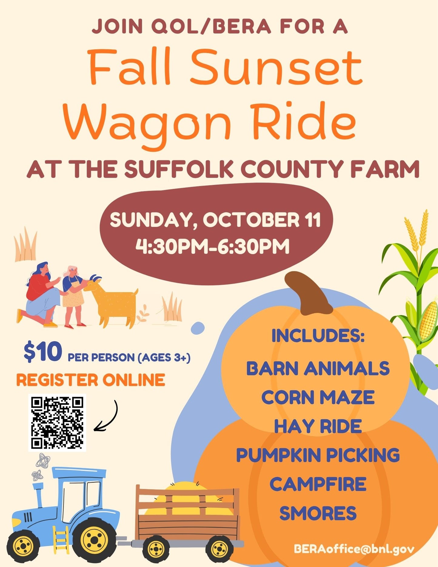 Fall Sunset Wagon Ride at the Suffolk County Farm
