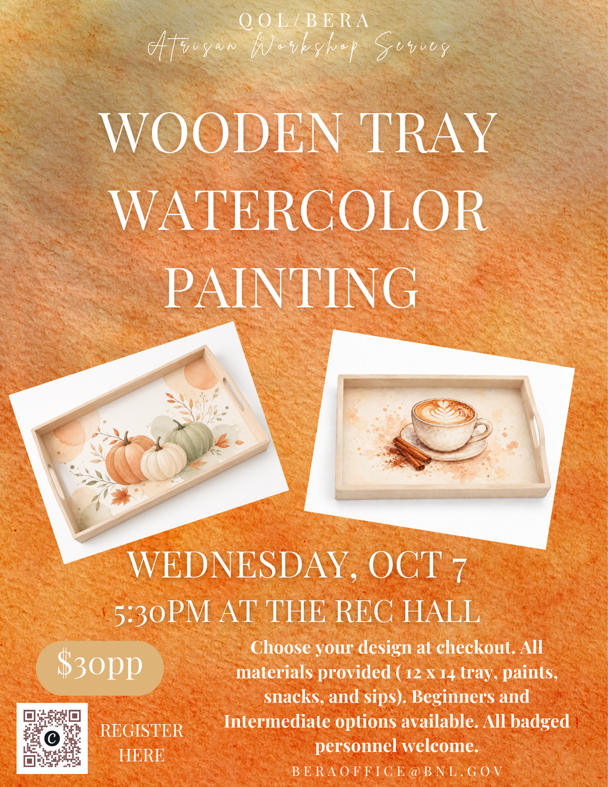 Wooden Tray Watercolor Painting | The Artisan Workshop Series