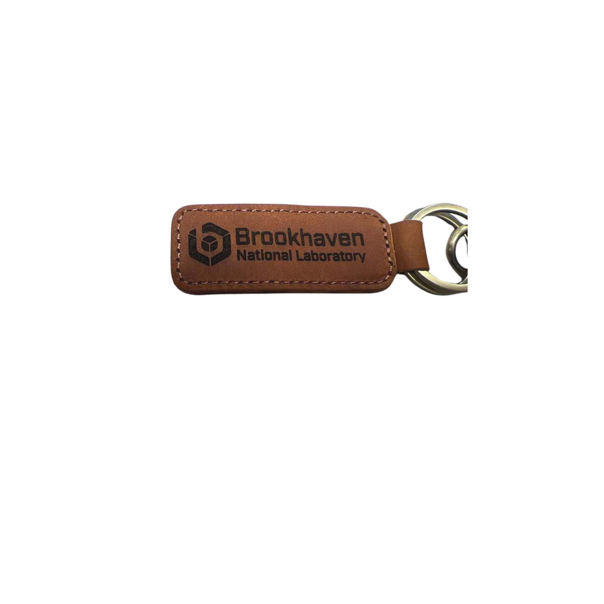 Leather Keychain - Saddle Brown